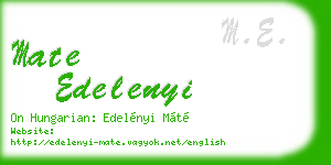 mate edelenyi business card