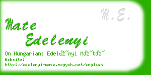 mate edelenyi business card